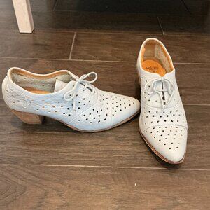 John Fluevog Light Blue Ankle Booties